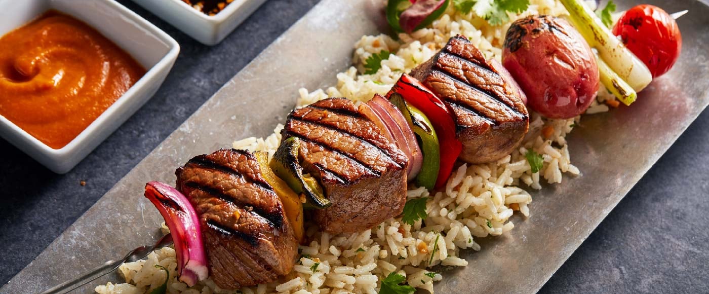 Lomo Saltado Skewers with Aussie Beef