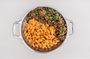 Spicy Mac and Cheese with Lamb Merguez Crumble