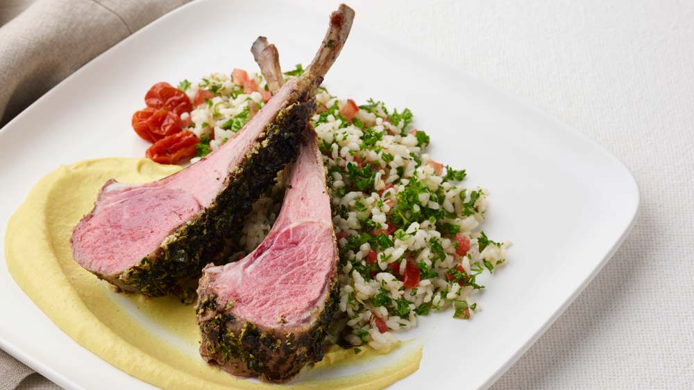 Tahini & Herb Crusted Rack of Lamb