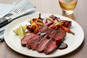 Marinated Jack Daniel's Flat Iron And Roasted Vegetables | Aussie Beef & Lamb | Food Service | North