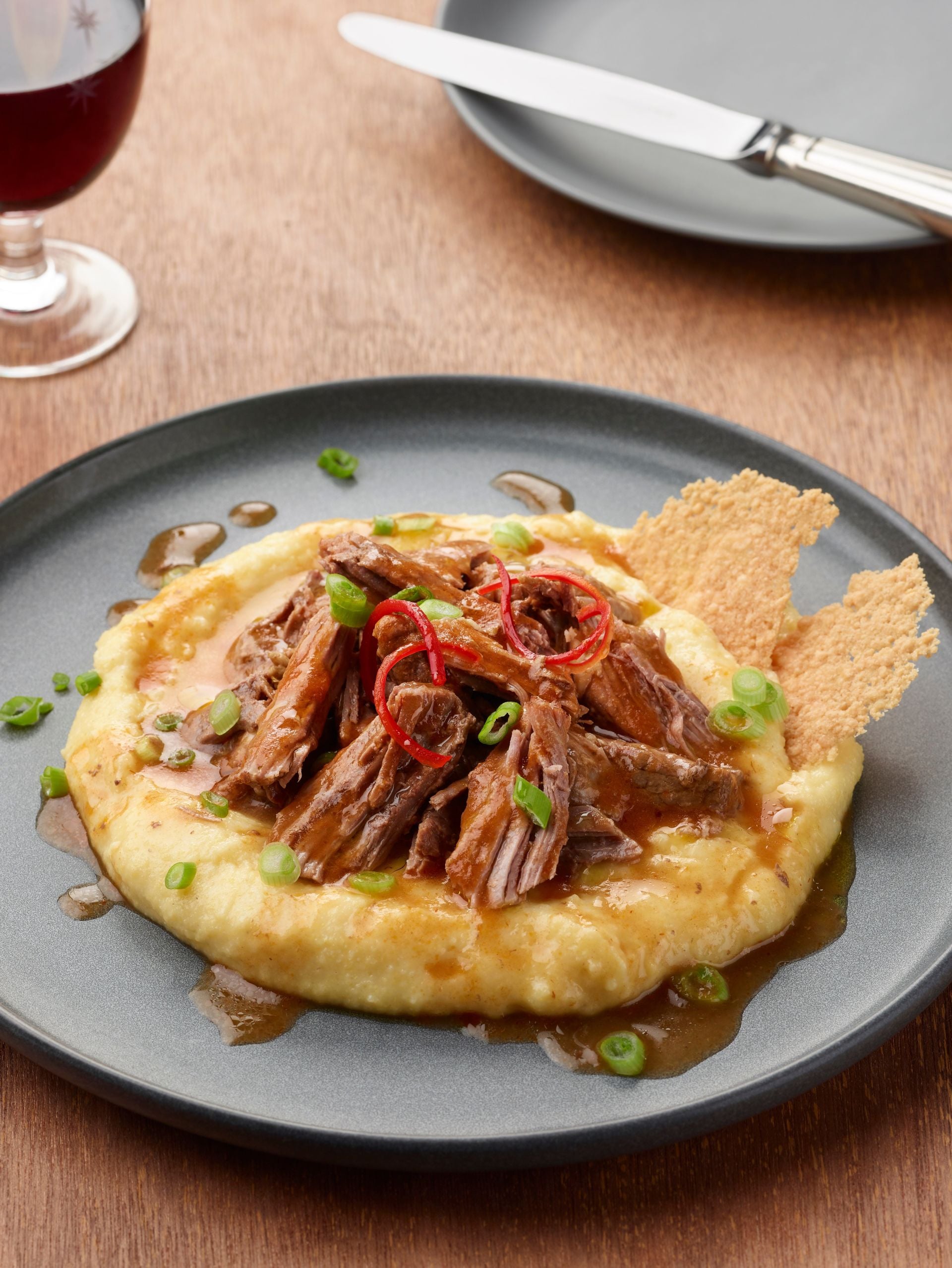 Parmesan Braised Australian Boneless Lamb Leg On Polenta | Aussie Beef & Lamb | Food Service | North